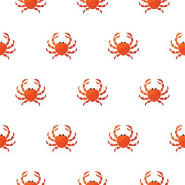 Kırmızı yengeç karikatür vektör desen.