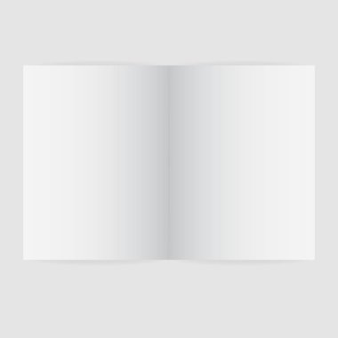 Şablon vektör çizim boş dergi yayılır.