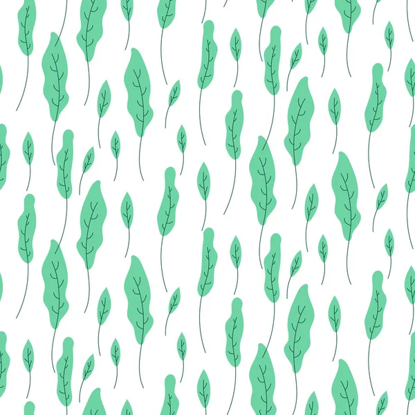 Yapraklar yeşil bitki sorunsuz vektör desen.