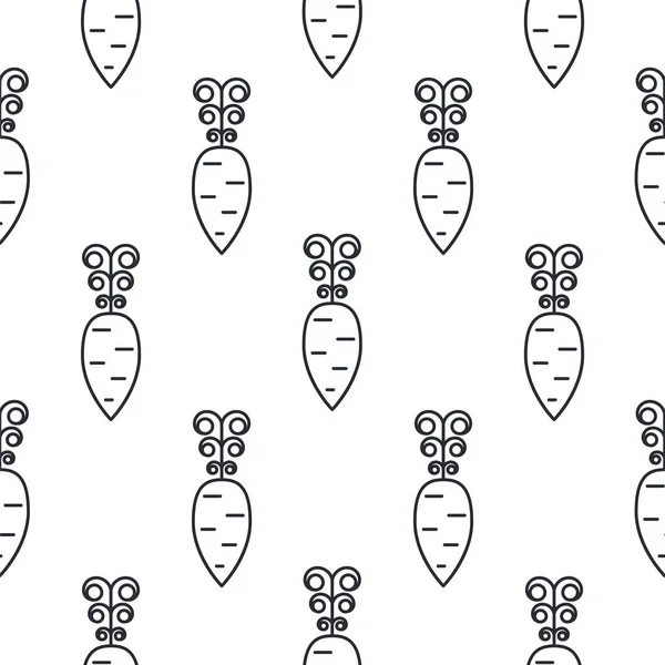 Icône de ligne de carotte motif vectoriel sans couture . — Image vectorielle