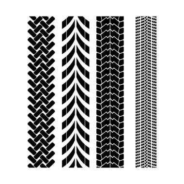 Lastik parça fırça sorunsuz sınır vektör.