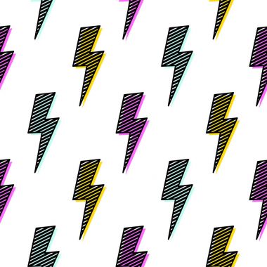 Parlak yıldırım cıvata seamless modeli eğlenceli Tasarla.