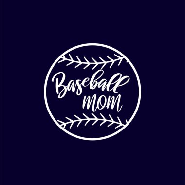 Beyzbol anne ana hatları Tişört kırpma vektörü.