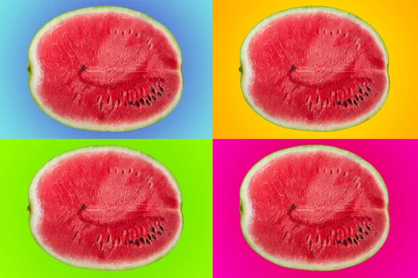 Vattenmelon popkonst-stil — Stockfoto