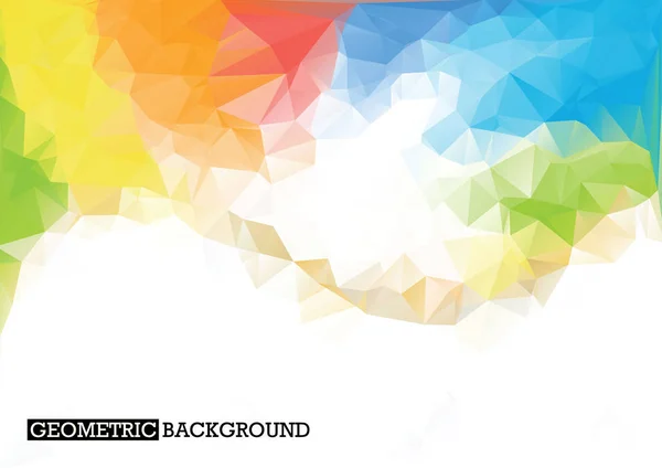 Fondo de arco iris poligonal. Colores del arco iris — Vector de stock