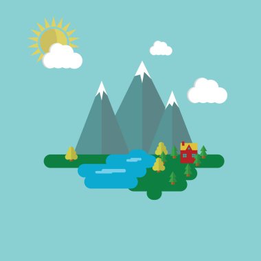 Düz dağ manzarası