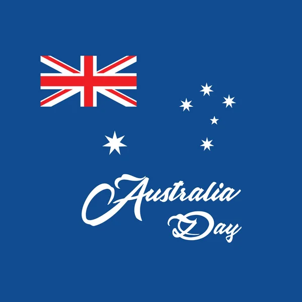 Australia day card with flag — Stock Vector