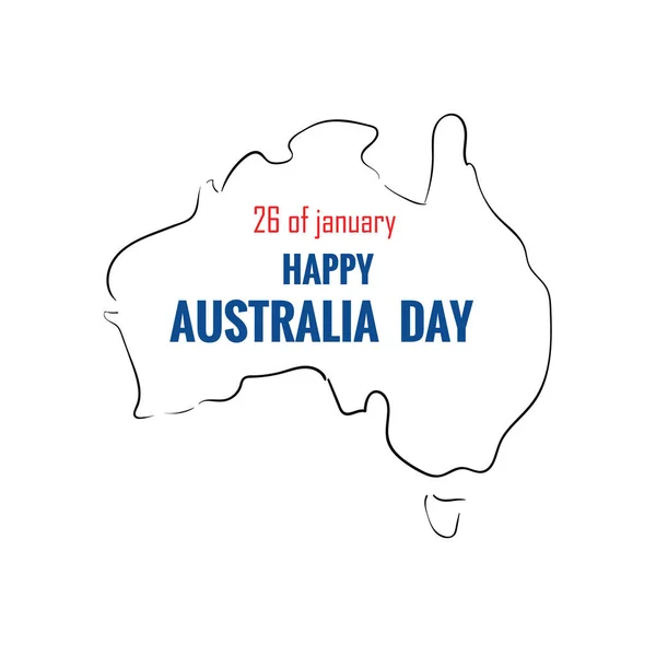 Happy australia day — Stock Vector