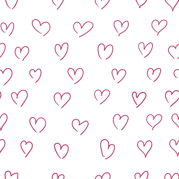 Elle çizilmiş karalamalar, kalplerle kusursuz desenler.