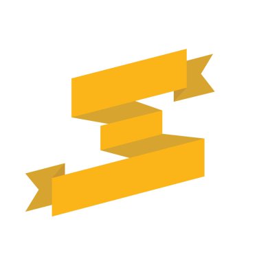 Altın büyük şerit izole