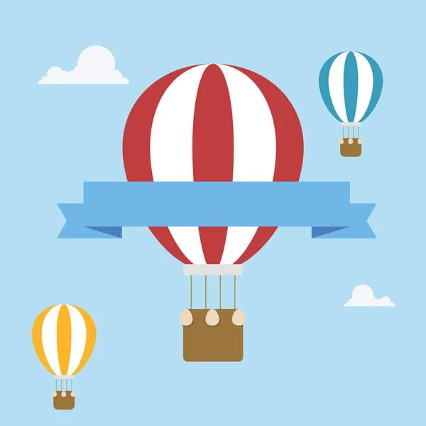 Αερόστατο με κορδέλα — Διανυσματικό Αρχείο