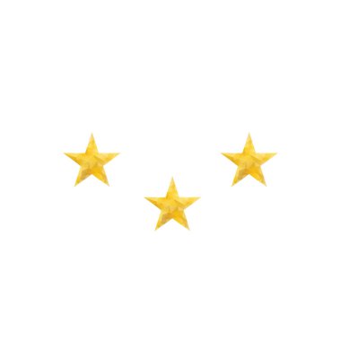 İzole poligonal yıldızlı pekiyi. Düşük Poli stili