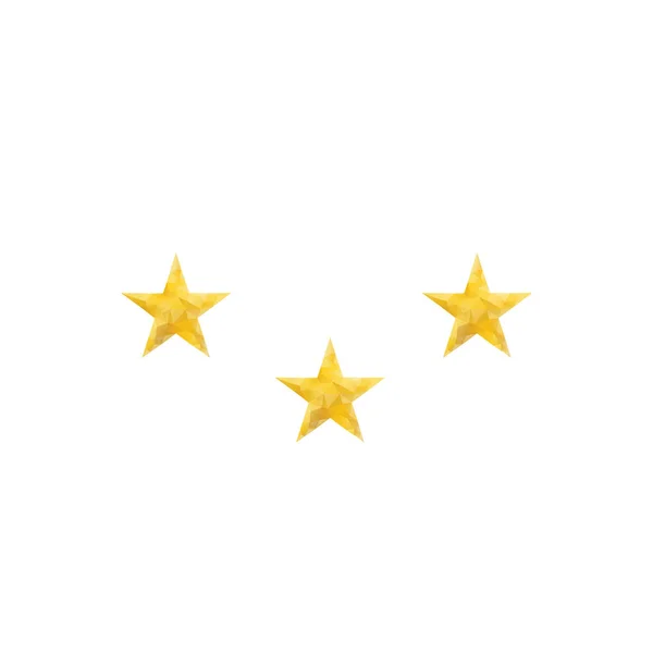 İzole poligonal yıldızlı pekiyi. Düşük Poli stili