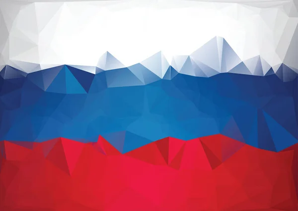 Mosaik russischer Flagge. Low-Poly-Stil — Stockvektor