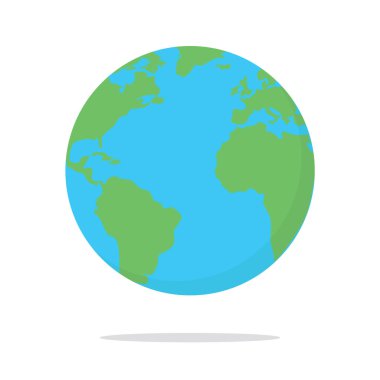 Düz tasarım izole kıtada toprakla