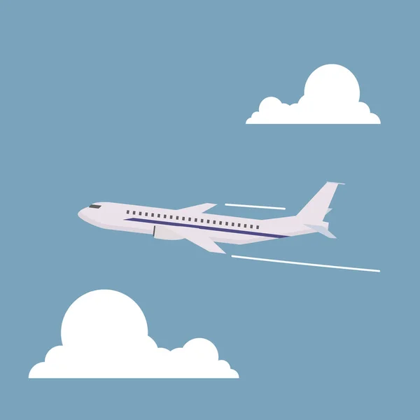 Concepto de avión turismo — Vector de stock