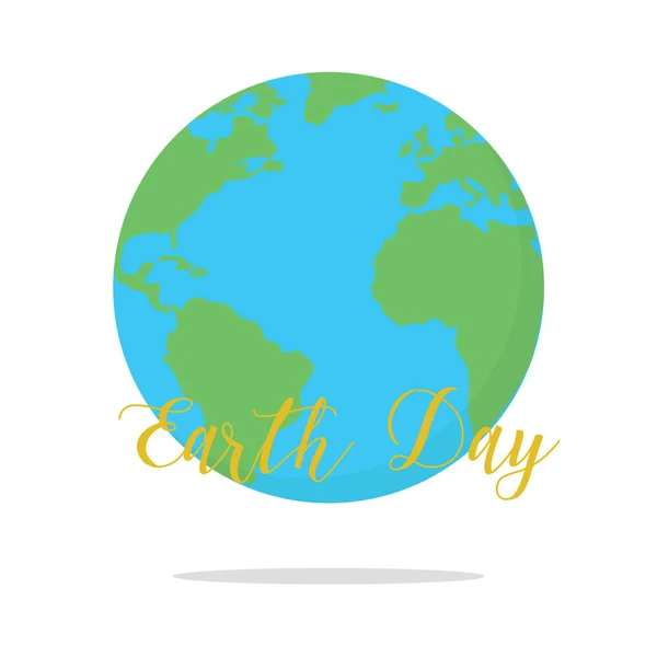 Κάρτα ημέρας επίπεδη γη. Γη — Διανυσματικό Αρχείο