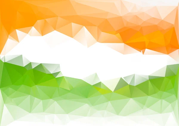 Bandera india de bajo fondo poli. Naranja verde blanco Ilustraciones De Stock Sin Royalties Gratis