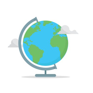 Okul dünya kavramı. Okula dönüş. Bulutlar toprakla