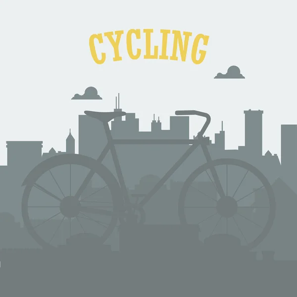 Bisiklet kavramı. Şehirde bisiklet. Kentsel Bisiklete binme