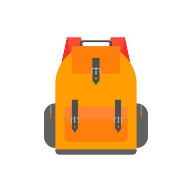 Turuncu geri çalışma için paketi. Çantanı illüstrasyon tasarımı