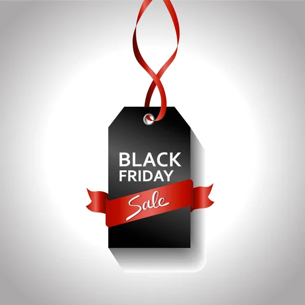 Cuma degrade etiketi kırmızı kurdele ile siyah. Satılık kavramı. büyük teklif işareti