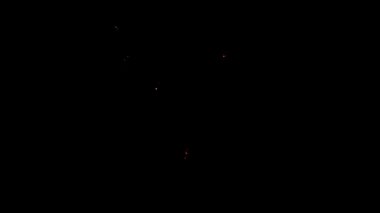 Gece gökyüzünde neşeli havai fişekler