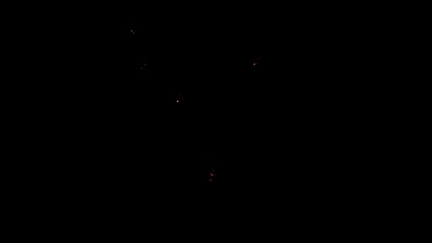 夜空中的节日烟火 — 图库视频影像