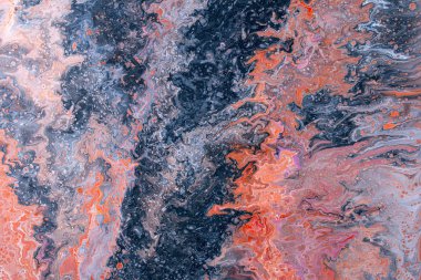 Dökülen boyanın soyut renkli arkaplanı yakın plan