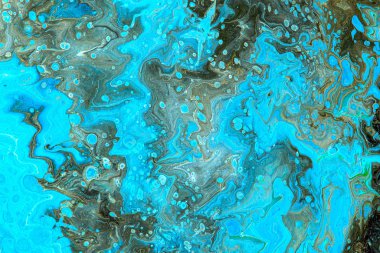 Dökülen boyanın soyut renkli arkaplanı yakın plan