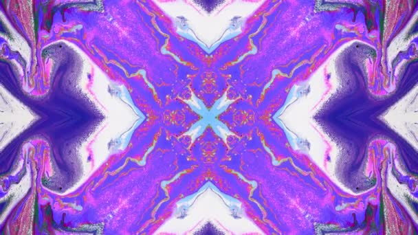 Kaleidoskop bewegter flüssiger Farben. abstrakter beweglicher Hintergrund — Stockvideo