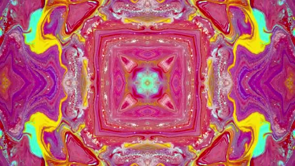 Kaleidoskop pohyblivých tekutých barev. Abstraktní pohyblivé pozadí — Stock video