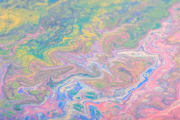 Abstrakter Farbhintergrund aus flüssigen Farben Nahaufnahme — Stockfoto