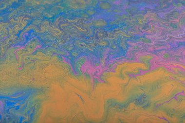 Sıvı boyalardan gelen soyut renk arkaplanı