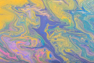 Sıvı boyalardan gelen soyut renk arkaplanı