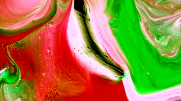 Abstraktní pozadí z pohybu multi-barevné kapalné barvy — Stock video