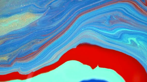 Fundo abstrato de pinturas líquidas multicoloridas em movimento — Vídeo de Stock