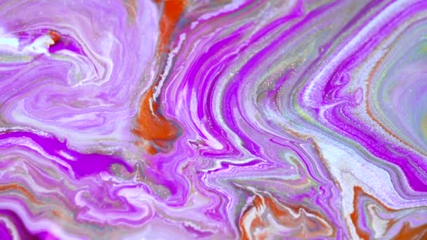 Abstract background from moving multi-colored liquid paints — Stock Video