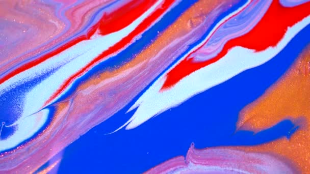 Abstract Background Moving Multi Colored Liquid Paints — Stock Video