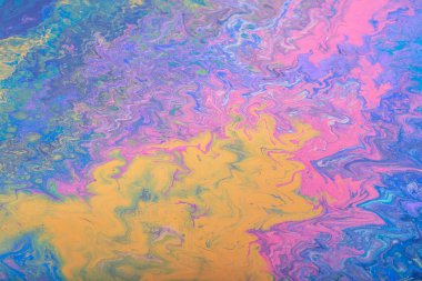 Sıvı boyalardan gelen soyut renk arkaplanı