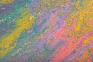 Sıvı boyalardan gelen soyut renk arkaplanı