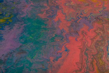 Sıvı boyalardan gelen soyut renk arkaplanı