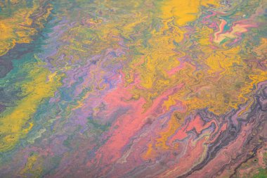 Sıvı boyalardan gelen soyut renk arkaplanı