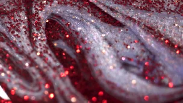 Çok Renkli Hareketli Sıvı Boyaların Soyut Arkaplanı Makro Çekim — Stok video