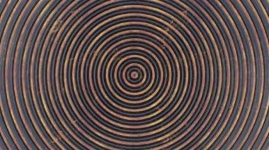 Merkezi yakınsayan halkalarla hareket eden bir yüzeyin 3d görüntüsü