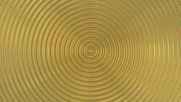 3d weergave van een bewegend oppervlak met centrumconvergerende ringen — Stockvideo