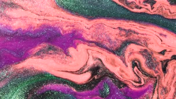 液体塗料からのカラフルな抽象的な動きの背景 — ストック動画