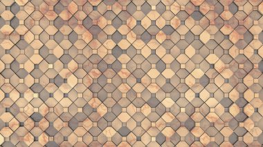 Soyut geometrik desenli 3B yüzey oluşturma