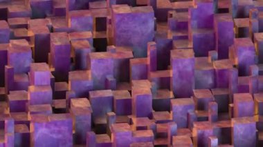 Hareketli desenli bir yüzey, soyut renk arkaplanının 3 boyutlu görüntüsü. Döngü hareketi