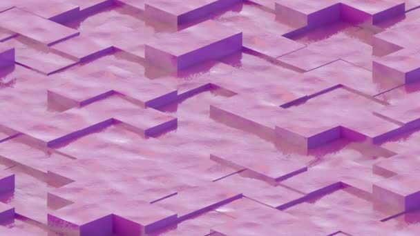 Рендеринг Движущейся Текстурированной Поверхности Абстрактный Цветовой Фон Петля — стоковое видео